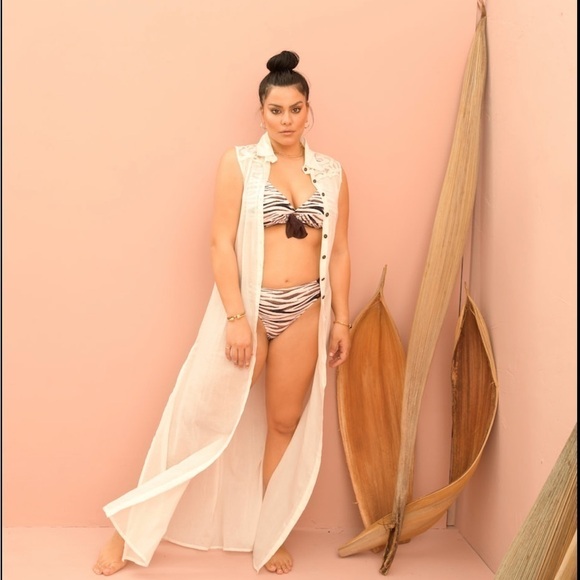 Ocean Blue Amaryllis Bikini Swimsuit M - Picture 1 of 7